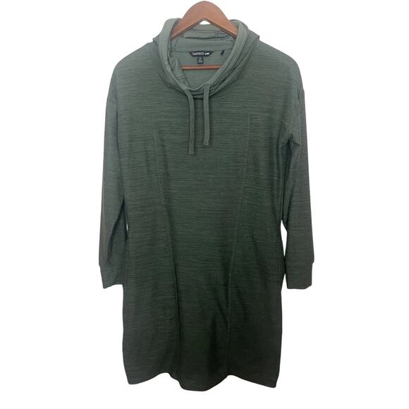 Toad & Co Hoodie Sweatshirt Sweater Dress Sz Medium Green Casual Active - Picture 1 of 7